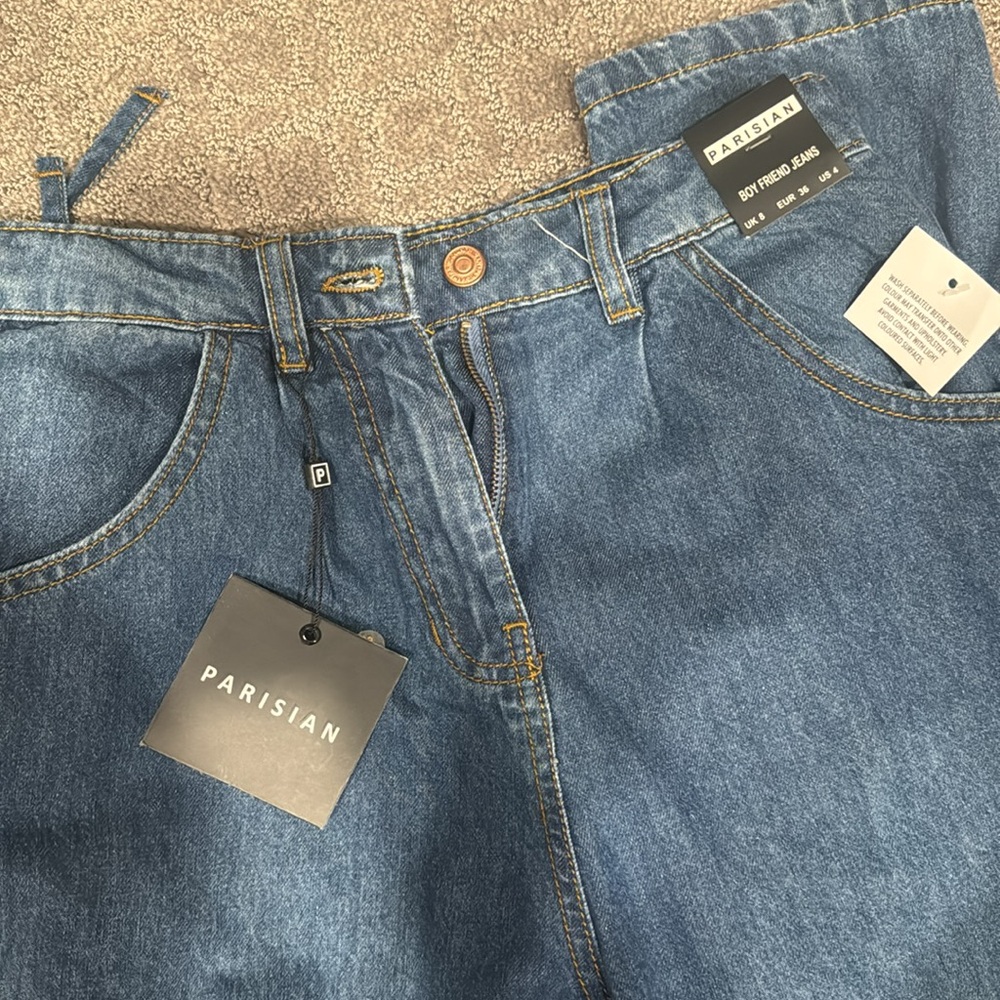 Parisian Boyfriend Jeans with Tie Cuff - Picture 5 of 6